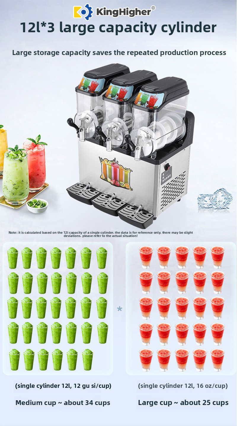 KingHigher 12 L×3 large-capacity cylinders serving dozens of cups
