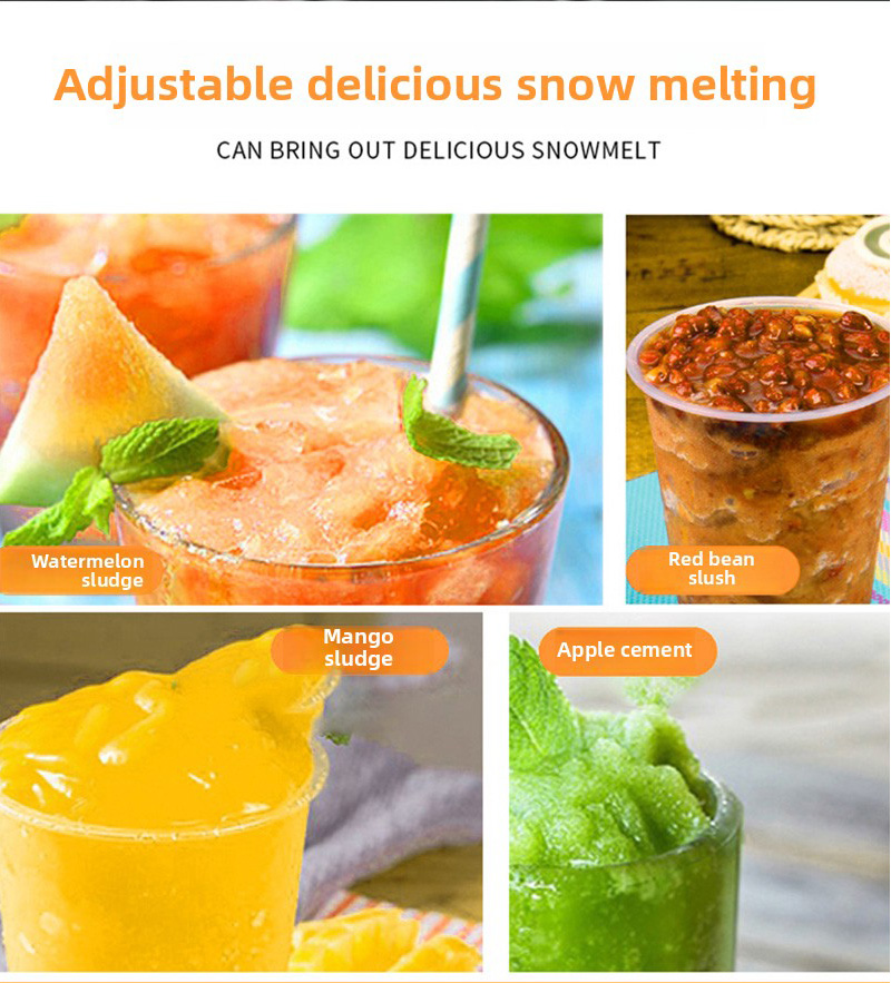KingHigher adjustable snow melt yielding watermelon, mango, apple and red bean slush