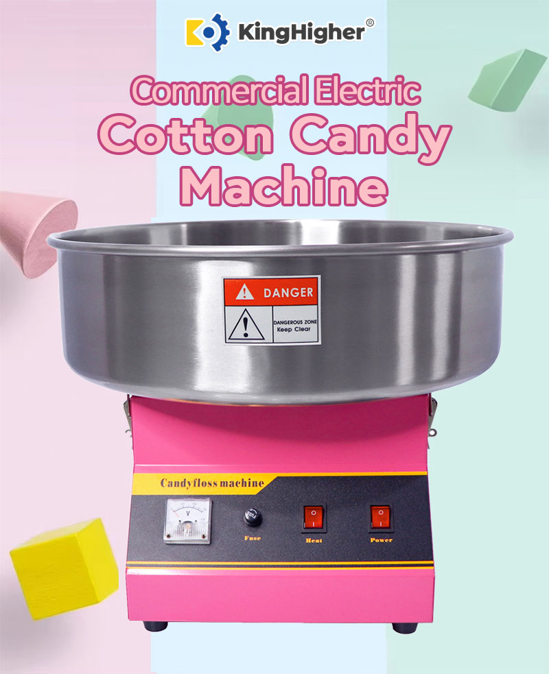 Commercial electric cotton candy machine with stainless bowl