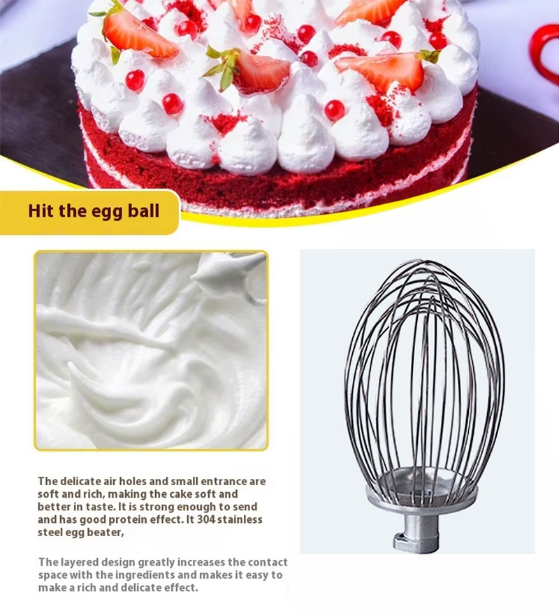 Commercial Egg Whisk Mixer for Whipping Cream and Cake in Bakery