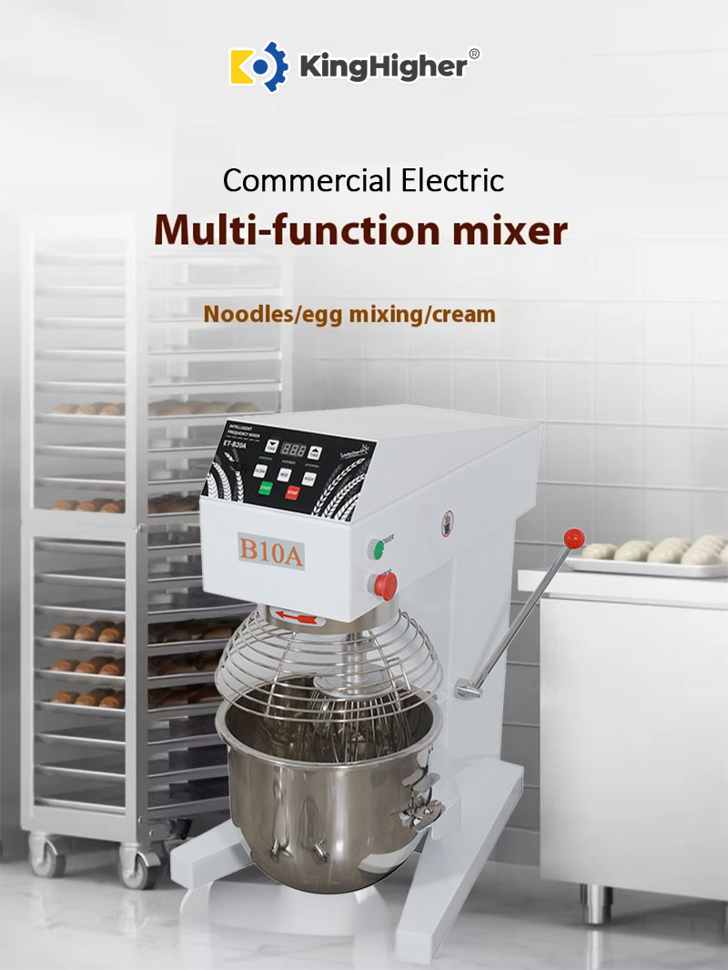 Commercial Multi-function Food Mixer for Noodles, Egg, and Cream in Bakery Kitchen