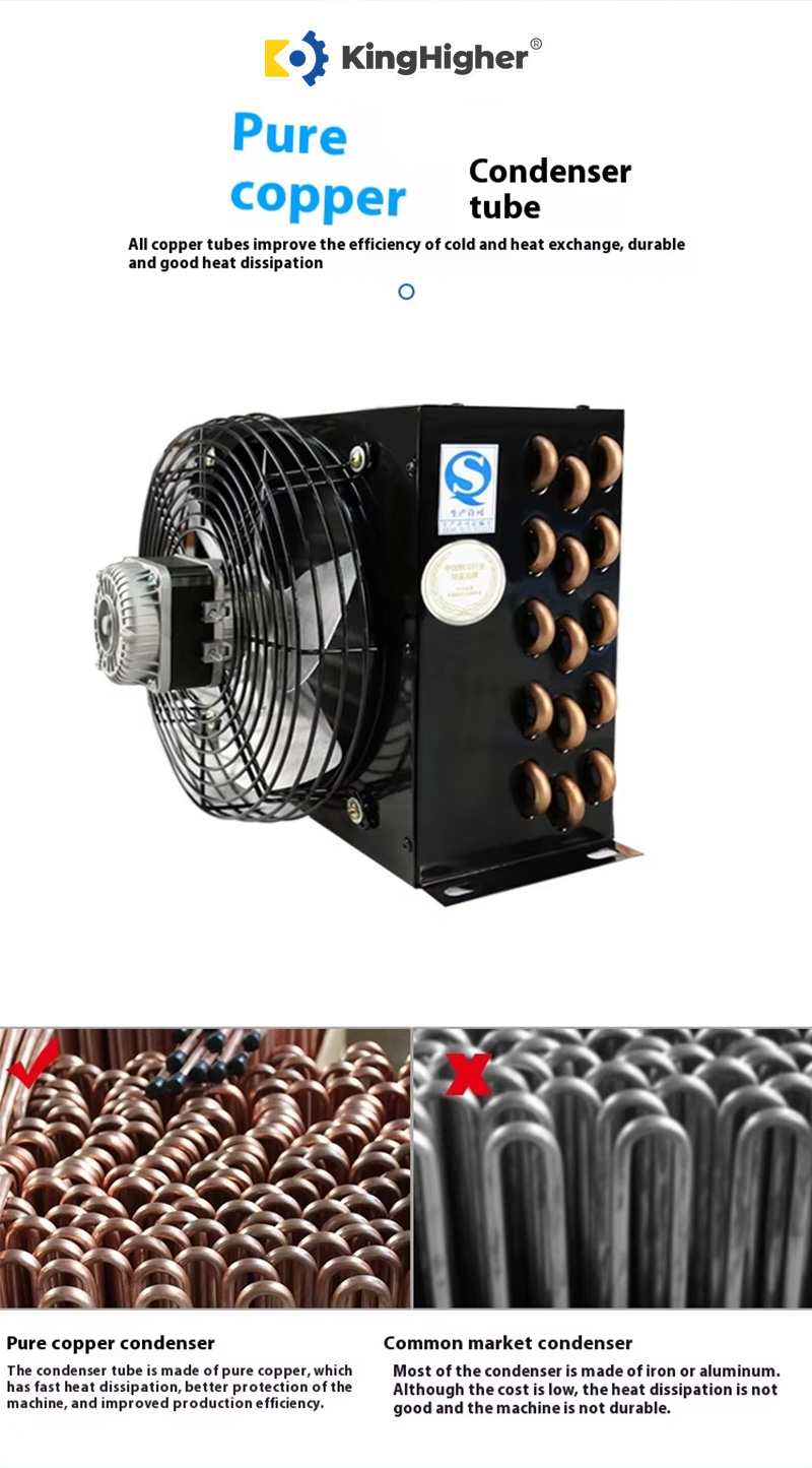 Pure copper condenser tube for efficient heat dissipation