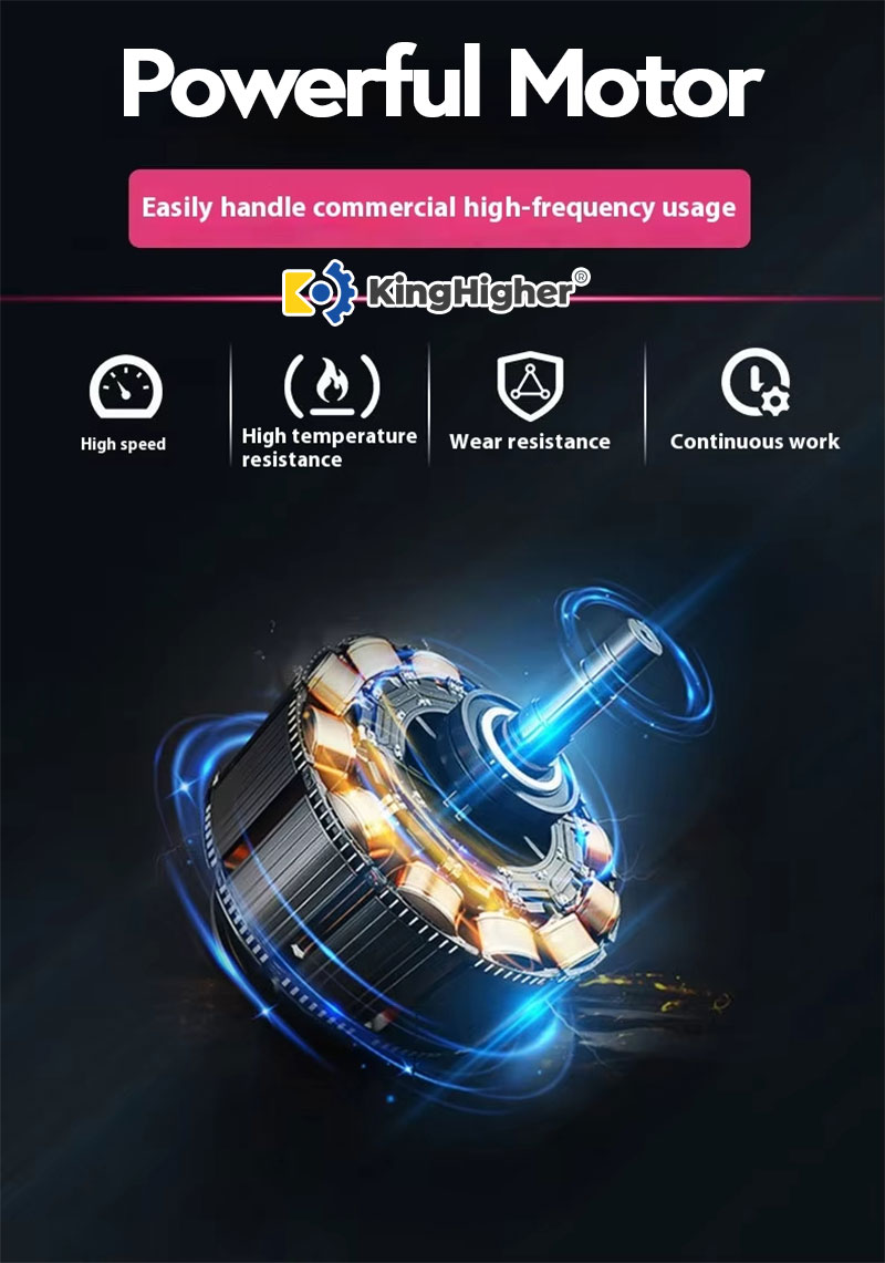 Powerful motor for high-frequency commercial cotton candy use