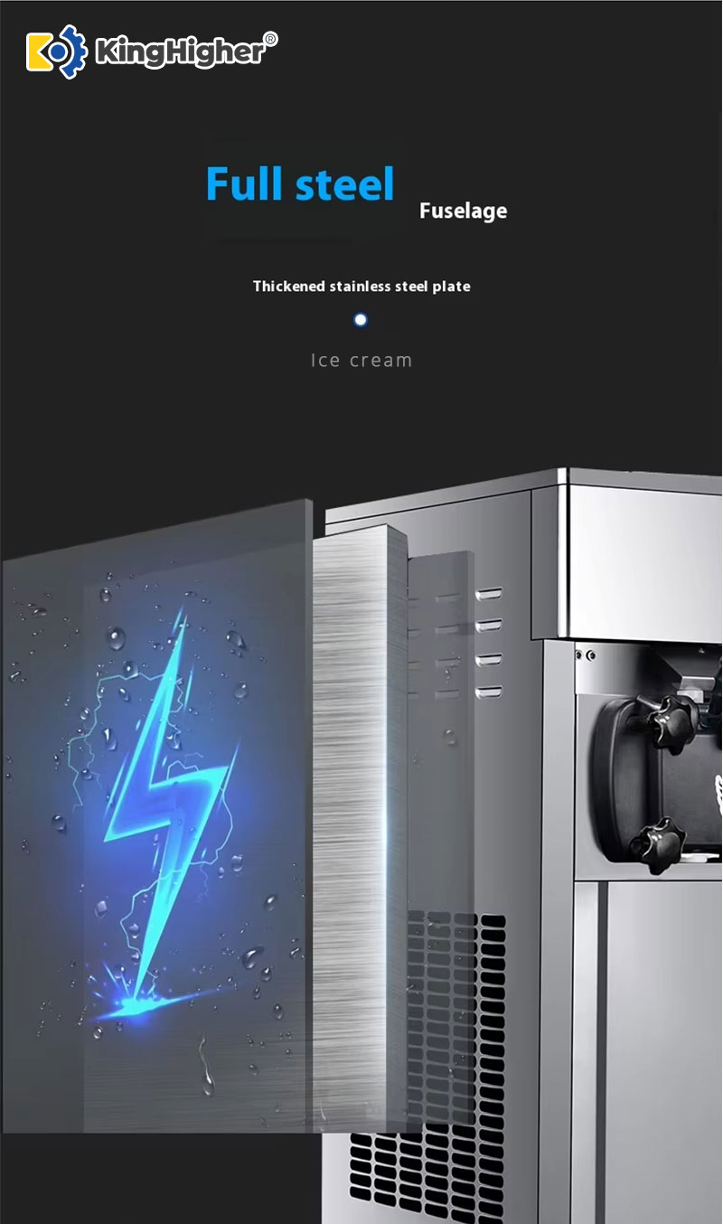 Thickened stainless steel body panel with lightning icon and water droplets