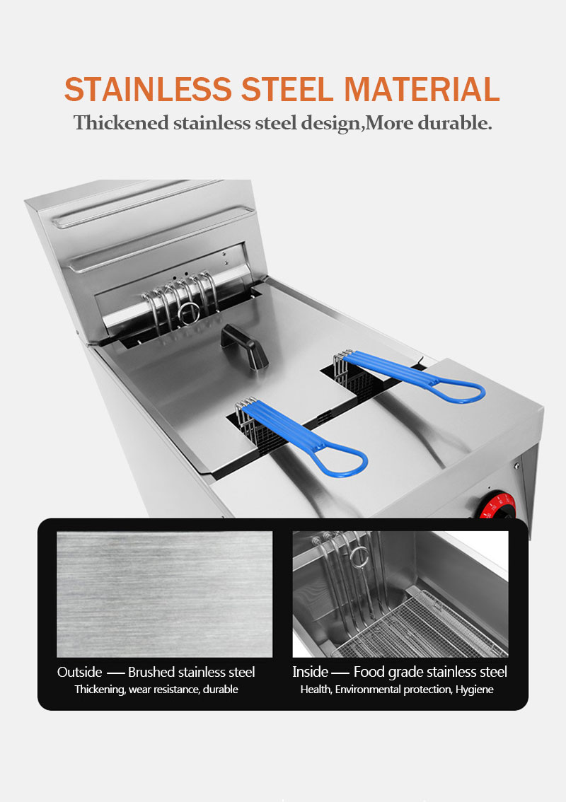 Thickened brushed stainless steel body and food-grade interior of an LED display electric
