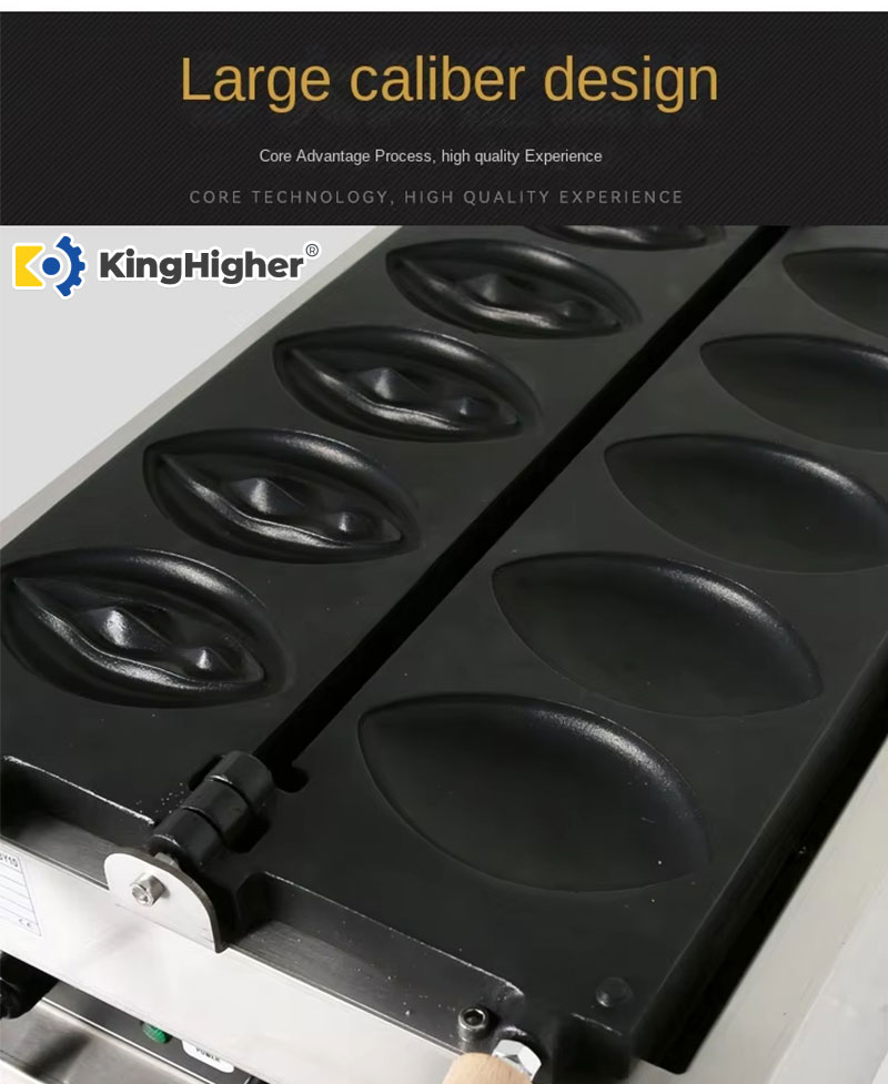 Large caliber waffle mold design – expanded cavity for bigger servings