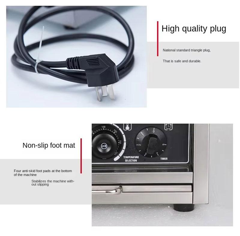 High-quality triangle plug & non-slip foot pads detail
