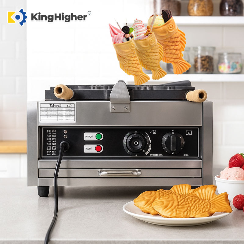 Taiyaki Waffle Maker – Commercial Fish Shaped Cone Machine