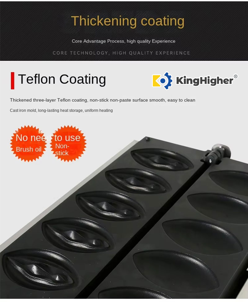 Three-layer Teflon coating on cast iron mold – non-stick surface