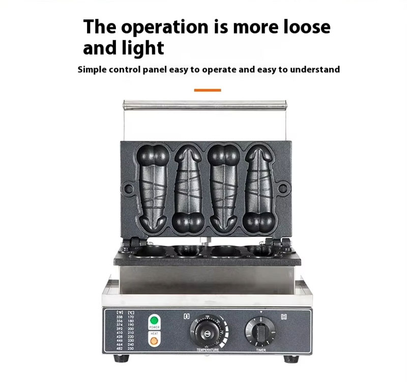 waffle maker open with visible simple control panel