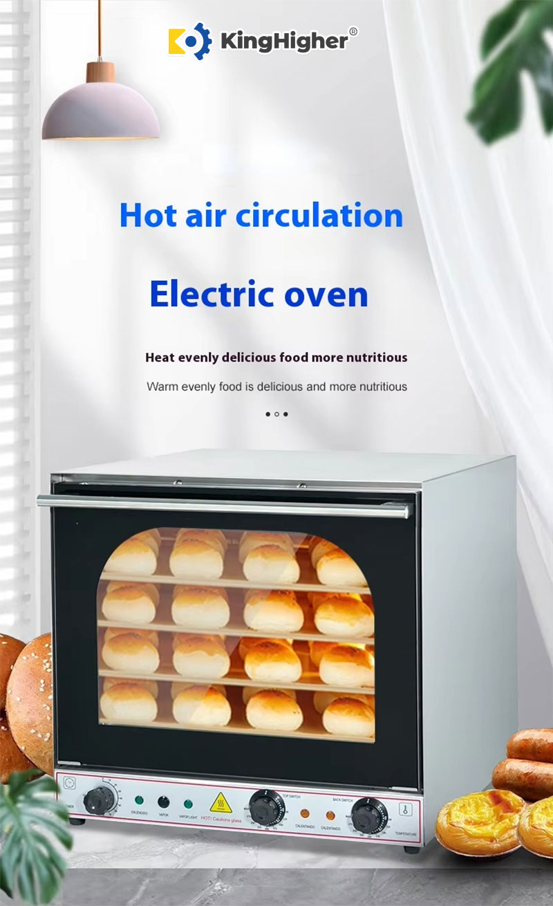 Electric convection oven hot air circulation banner