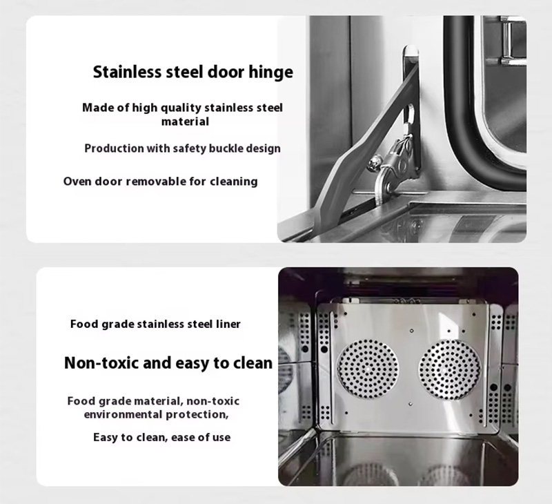 KingHigher oven stainless steel door hinge and food-grade stainless steel liner